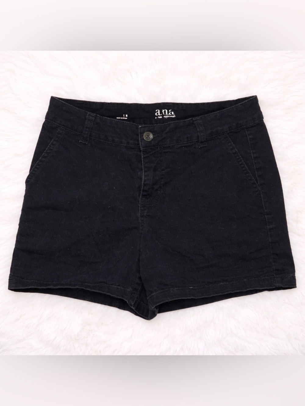 a.n.a Black Chino Shorts Size 2 Stretch Casual Classic Minimalist Summer Staple